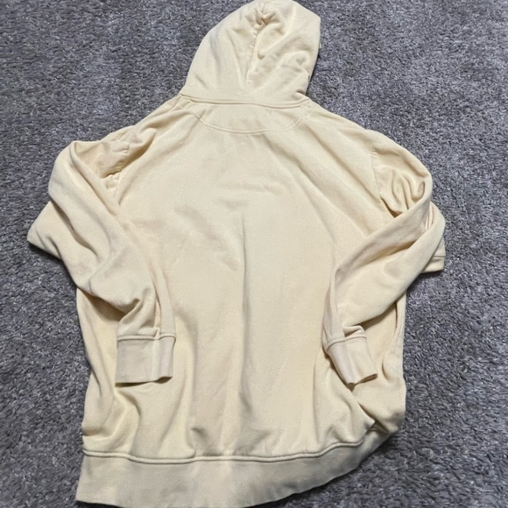 H & M Basics Women’s Yellow Large Hooded soft Sweatshirt oversized with pockets - Picture 3 of 5